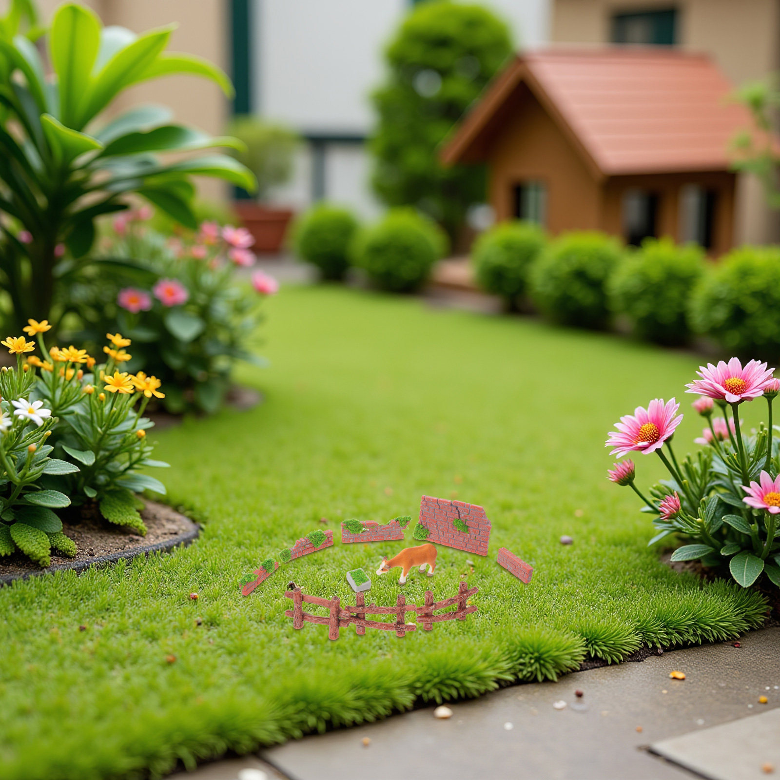 Bonsai Garden Landscape Design - Набор из 16 миниатюрных деревянных заборчиков