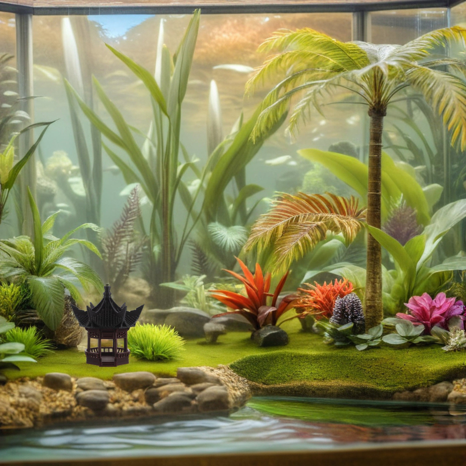Bonsai Garden Landscape Design - Миниатюрная пагода для ландшафтного декора: изысканный